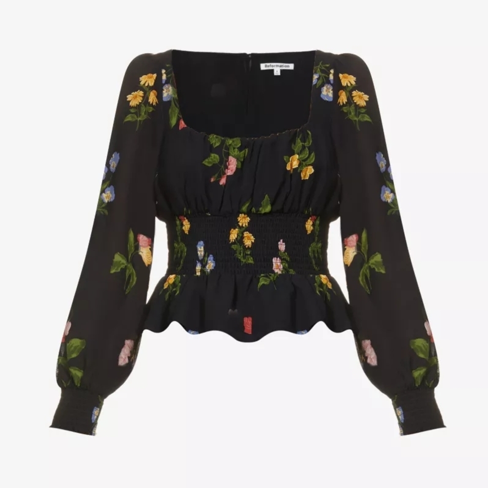 Reformation Hearth Long Sleeve Top Size 2